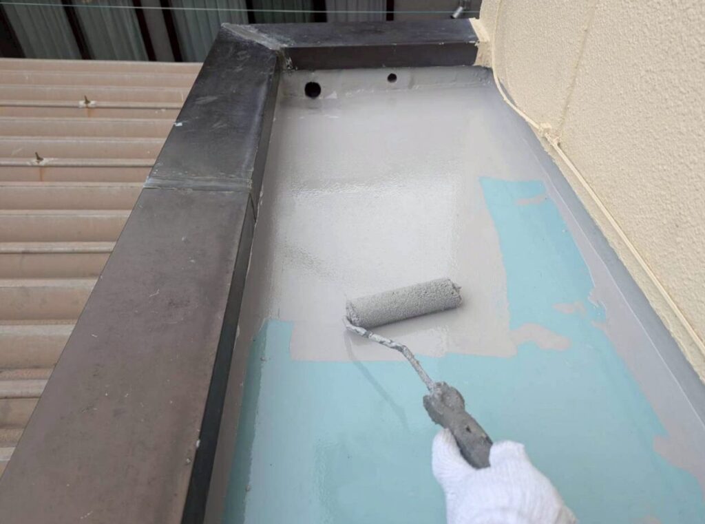 防水加工をしているベランダ
