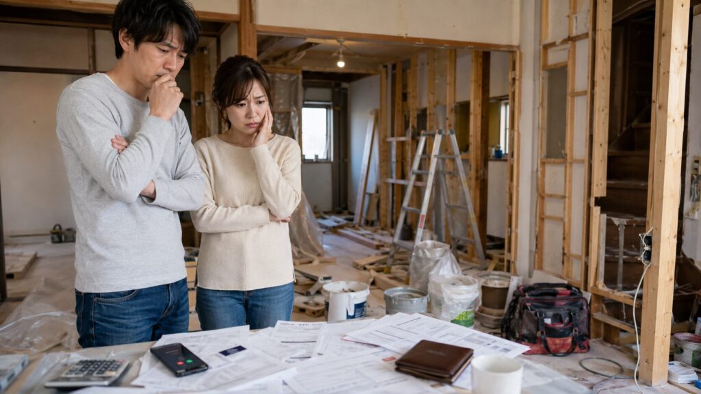 先にお金を払ったのに工事が止まった